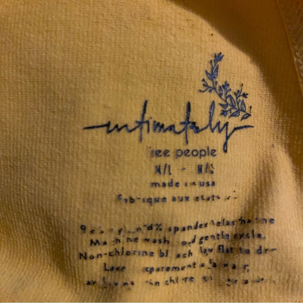 Free People Yellow Triangle Bralette Medium Boho Basics - Picture 6 of 6